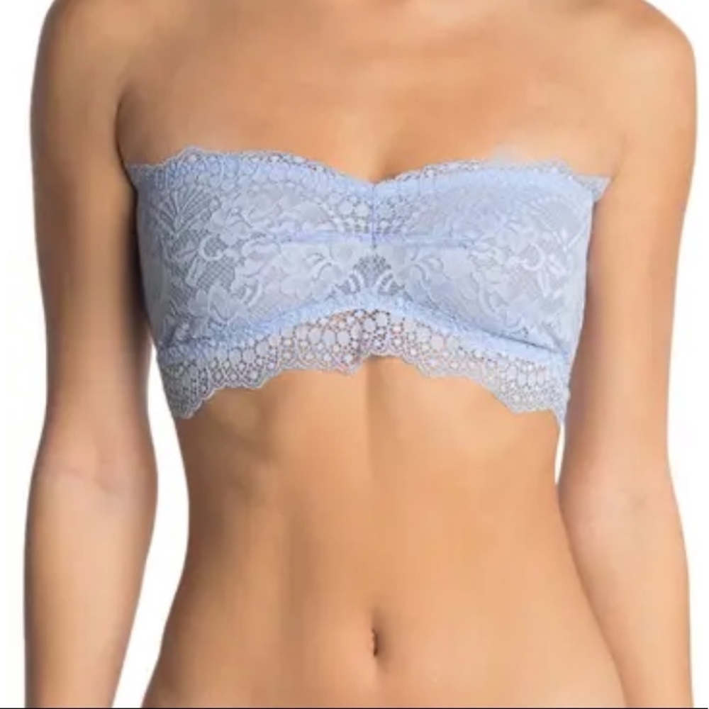 Free People Lacey Looks Bandeau, blue, NWT XS